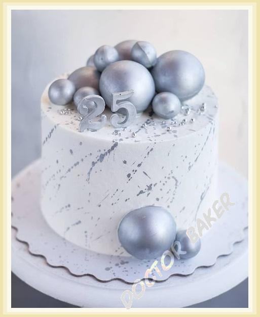 Торт на серебряную свадьбу - 25 лет - более 10 идей!